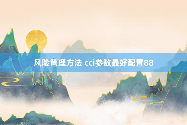 风险管理方法 cci参数最好配置88