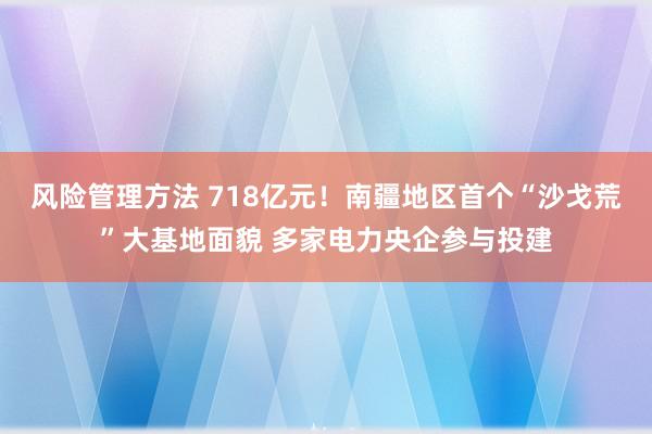 风险管理方法 718亿元！南疆地区首个“沙戈荒”大基地面貌 多家电力央企参与投建