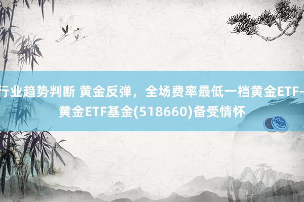 行业趋势判断 黄金反弹，全场费率最低一档黄金ETF—黄金ETF基金(518660)备受情怀