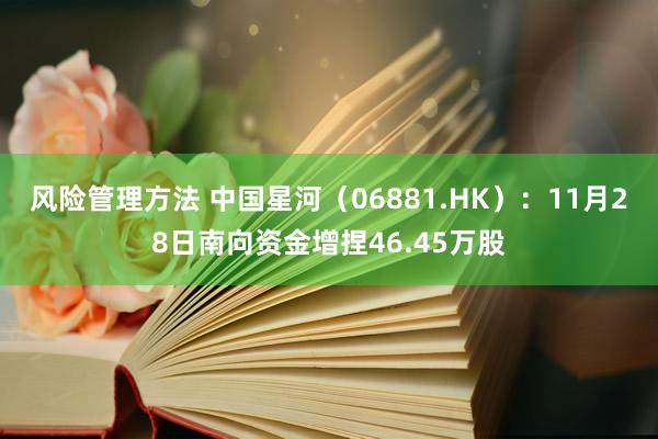 风险管理方法 中国星河（06881.HK）：11月28日南向资金增捏46.45万股