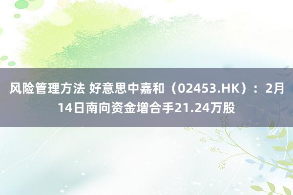 风险管理方法 好意思中嘉和（02453.HK）：2月14日南向资金增合手21.24万股